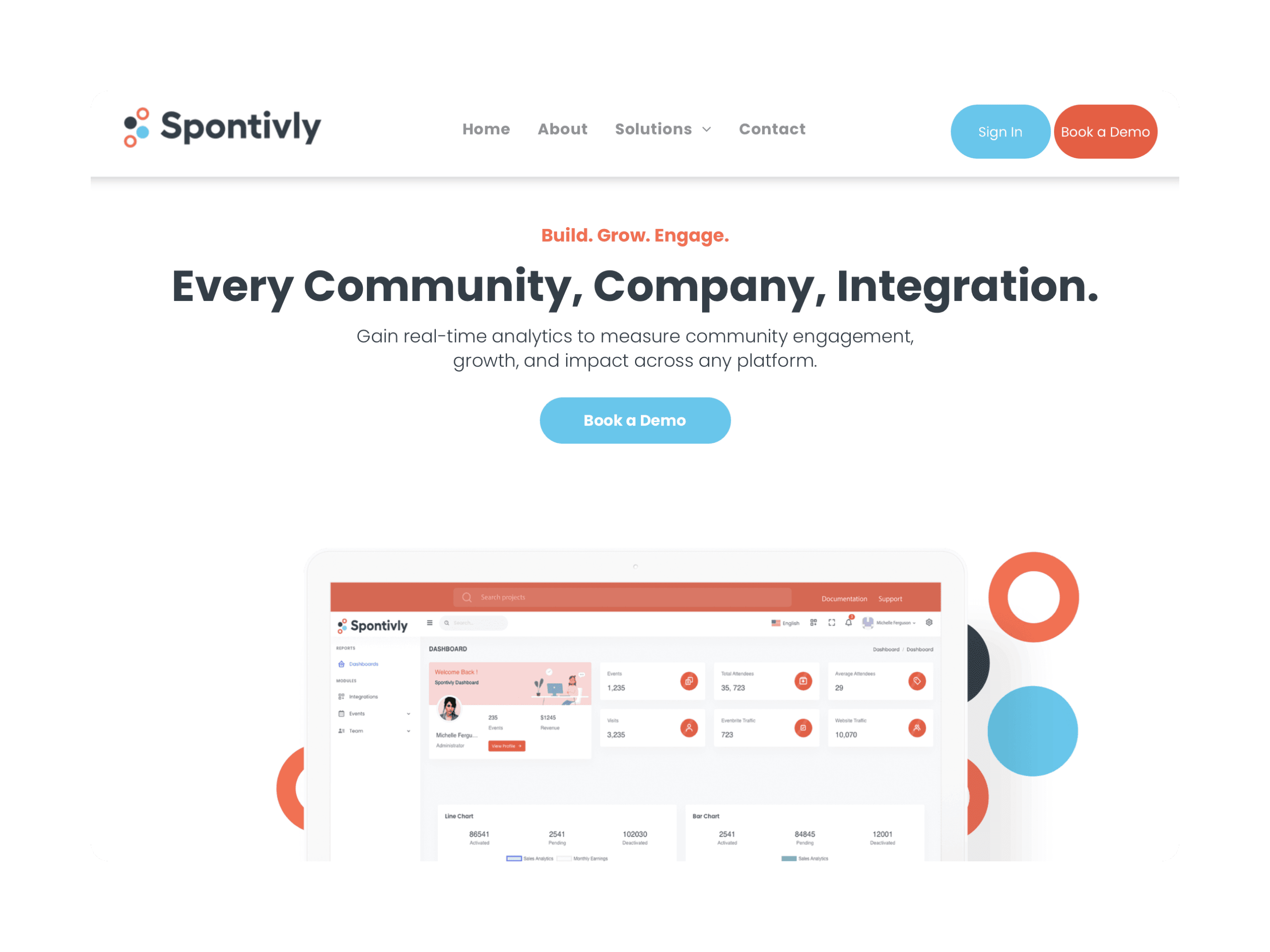 Spontivly website before redesign